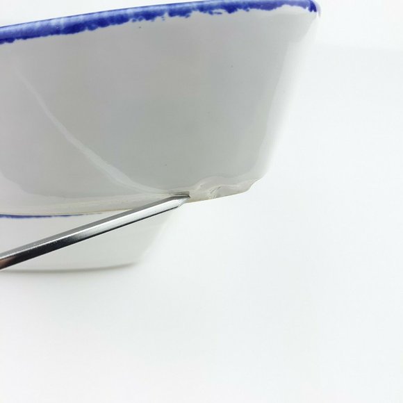 Fish Boat Shaped White Blue Ceramic Serving Dishes Made In Portugal Set Of 2 - Picture 12 of 12